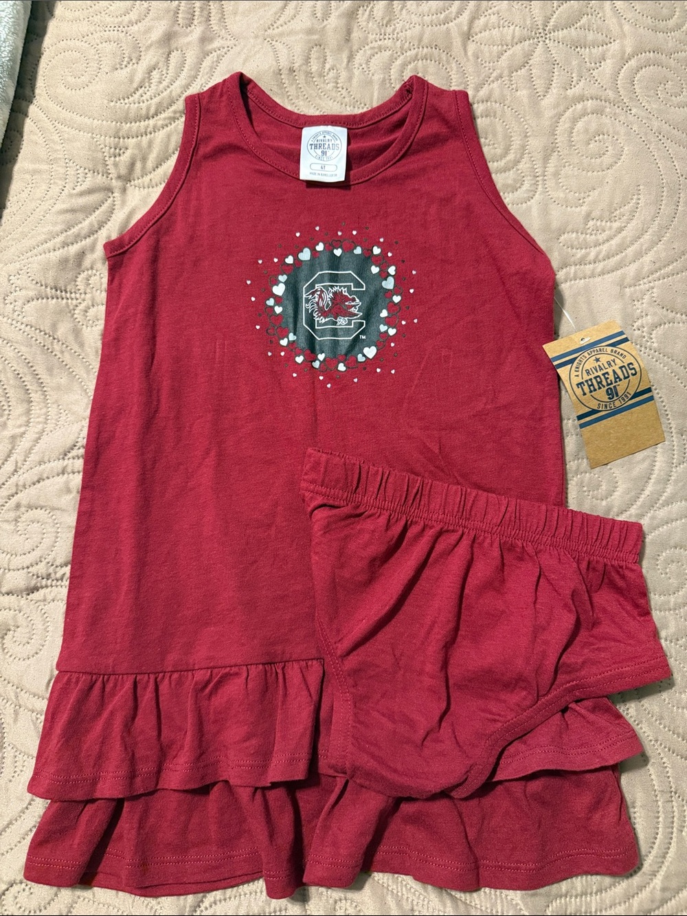 Rivalry Threads SC Gamecocks Dress with Ruffle Hem